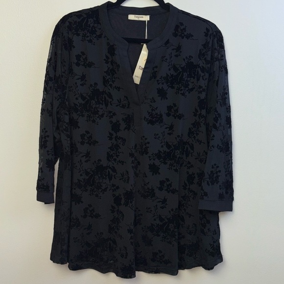 Timeson casual V-neck tunic. double layers. Size XL. NWT. - Picture 1 of 7